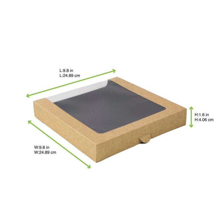 Boîte sushi avec fenêtre antibuée pour 40-60 pieces 250x250mm H40mm-200Pcs
