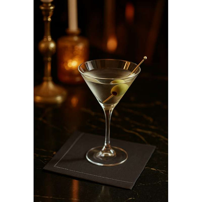 Serviette cocktail coton noir  200x195mm-200Pcs