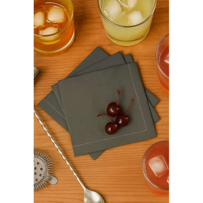 Serviette cocktail coton gris  200x195,2mm-200Pcs