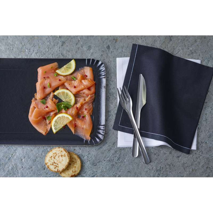 Serviette de table noire en coton 400x400mm - 100Pcs