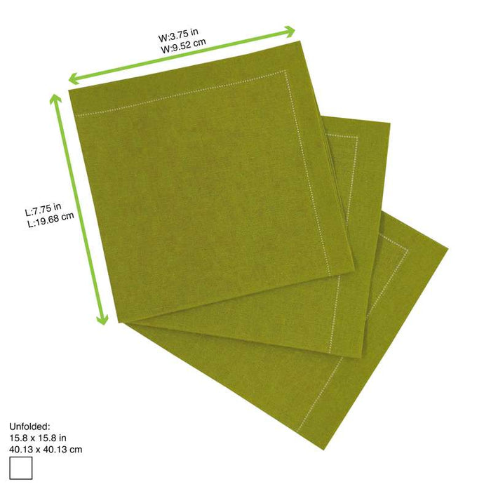Serviette de table en coton vert 400x400mm - 100Pcs