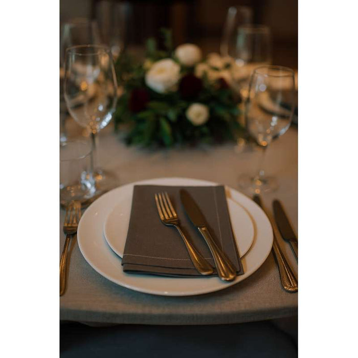 Serviette de table grise en coton 400x400mm - 100Pcs