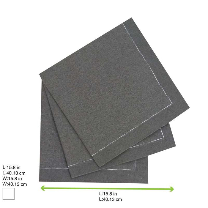 Serviette de table grise en coton 400x400mm - 100Pcs