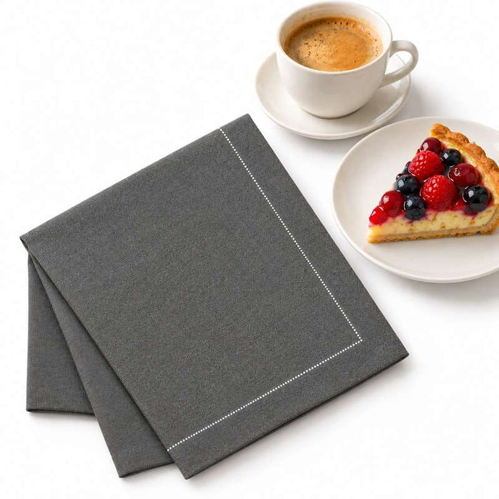 Serviette de table grise en coton 400x400mm - 100Pcs