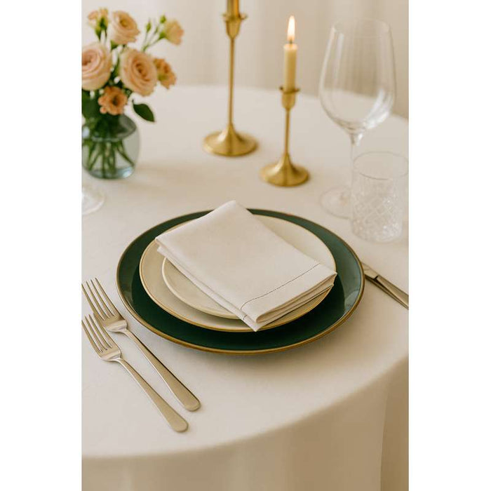 Serviette de table blanche en coton 400x400mm - 100Pcs