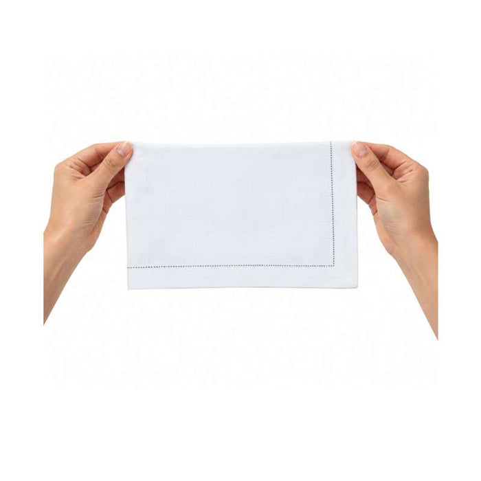 Serviette de table blanche en coton 400x400mm - 100Pcs