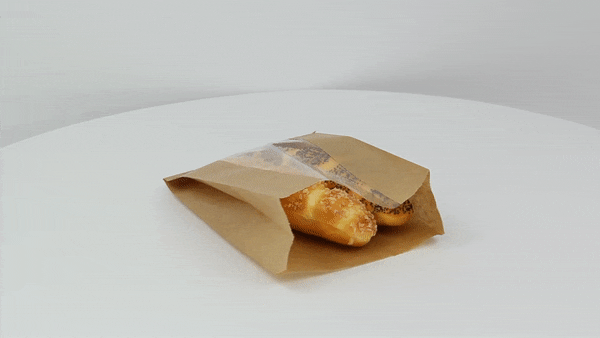 Sac papier kraft brun à fenêtre 60x180mm H220mm-1000Pcs