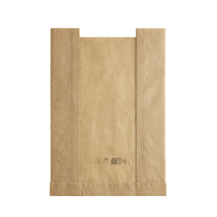 Sac papier kraft brun à fenêtre microperforée 180x40mm H220mm-1000Pcs