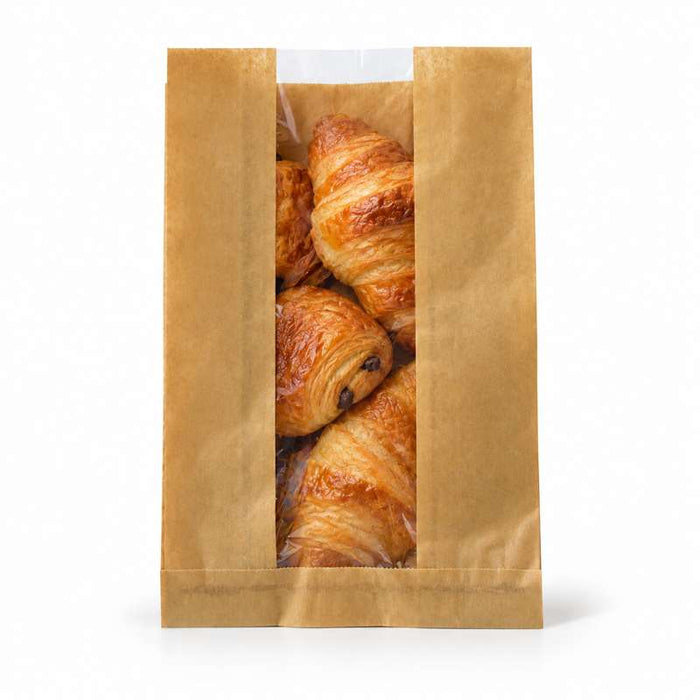 Sac papier kraft brun à fenêtre  280x70mm H180mm-1000Pcs