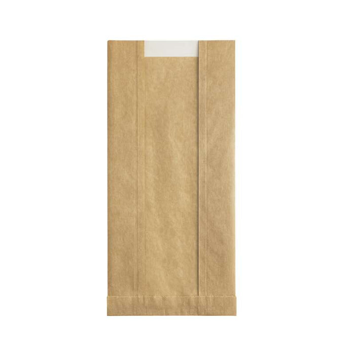 Sac papier kraft brun à fenêtre microperforée 140x70mm H440mm-1000Pcs