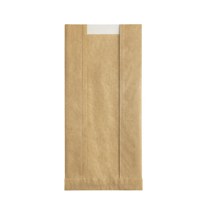 Sac papier kraft brun à fenêtre microperforée 140x70mm H440mm-1000Pcs