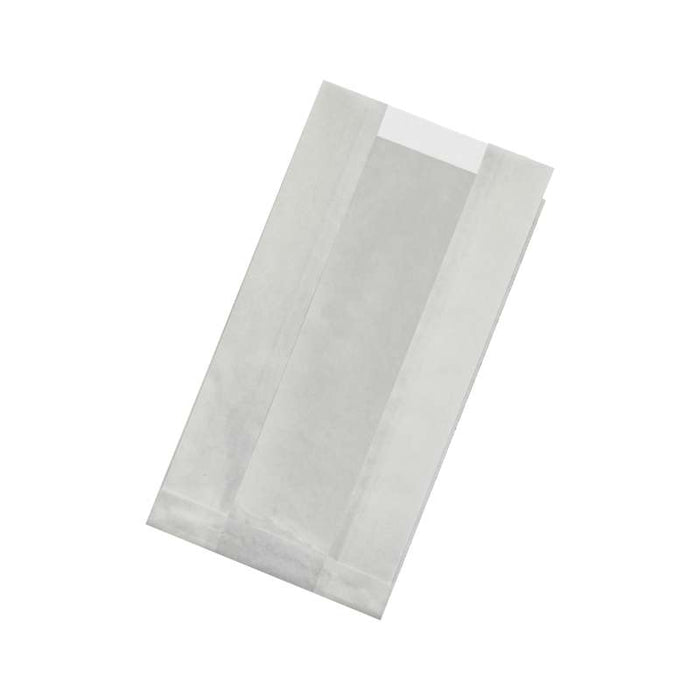 Sac blanc ingraissable en papier kraft à fenêtre plastique PP 220x120mm H50mm-1000Pcs