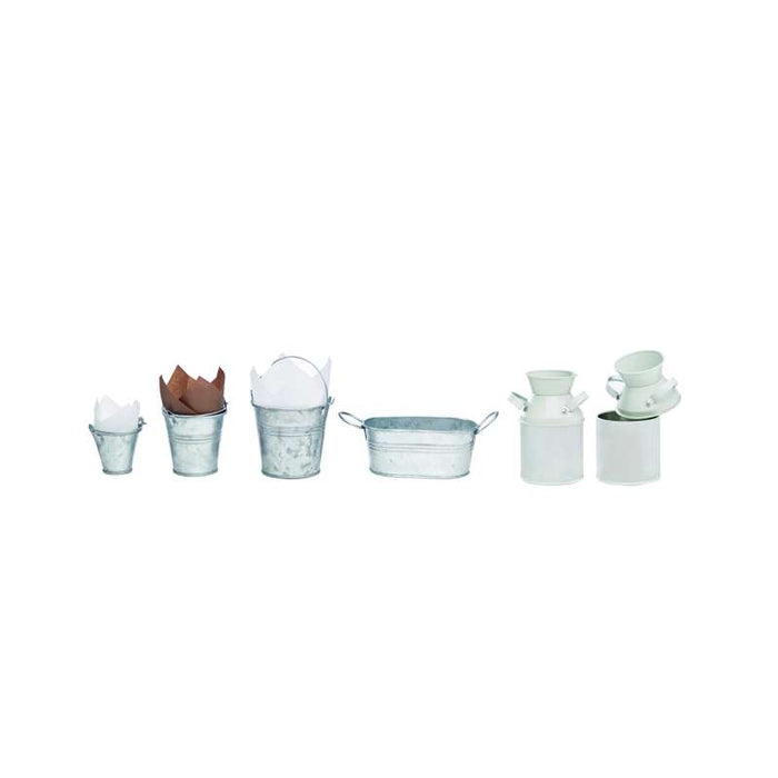 Pot à lait en métal couleur ivoire   H100mm 125ml - 36Pcs