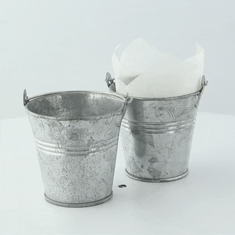 Seau en métal avec anse   H65mm 90ml-144Pcs