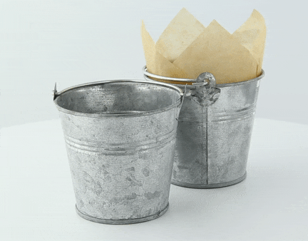 Seau en métal avec anse   H75mm 200ml-144Pcs