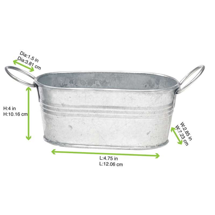 Baquet ovale en métal  120x70mm H55mm 220ml-36Pcs