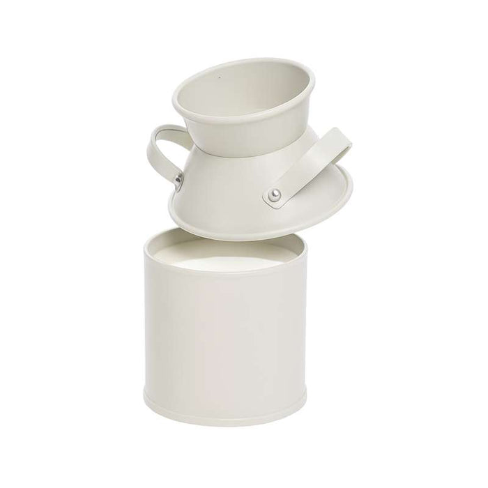 Pot à lait en métal couleur ivoire   H100mm 125ml - 36Pcs