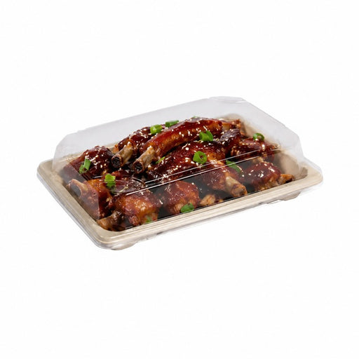 Couvercle dôme transparent en plastique PET 141x99mm H7mm-600Pcs