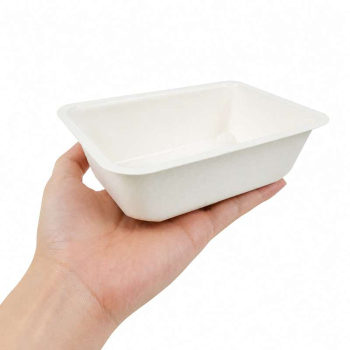 Barquette scellable pulpe laminée PLA  190x137mm H55mm 950ml-400Pcs