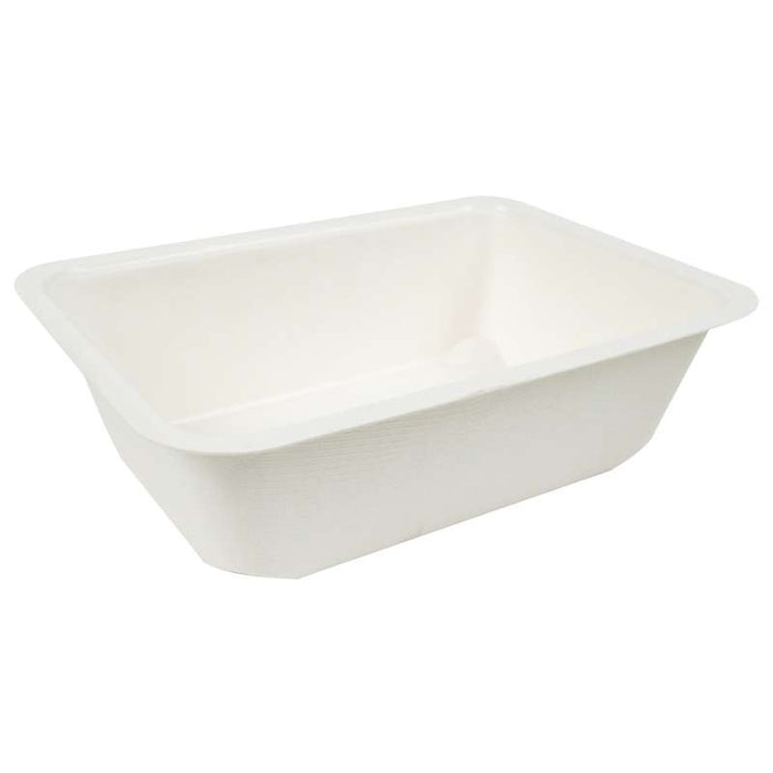Barquette scellable pulpe laminée PLA  190x137mm H55mm 950ml-400Pcs
