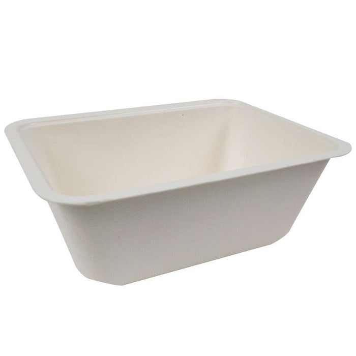 Barquette scellable pulpe laminée PLA  190x137mm H70mm 1200ml-400Pcs