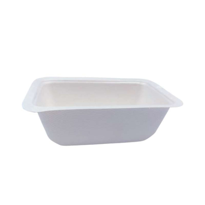 Barquette scellable pulpe laminée PLA  137x95mm H45mm 375ml-600Pcs