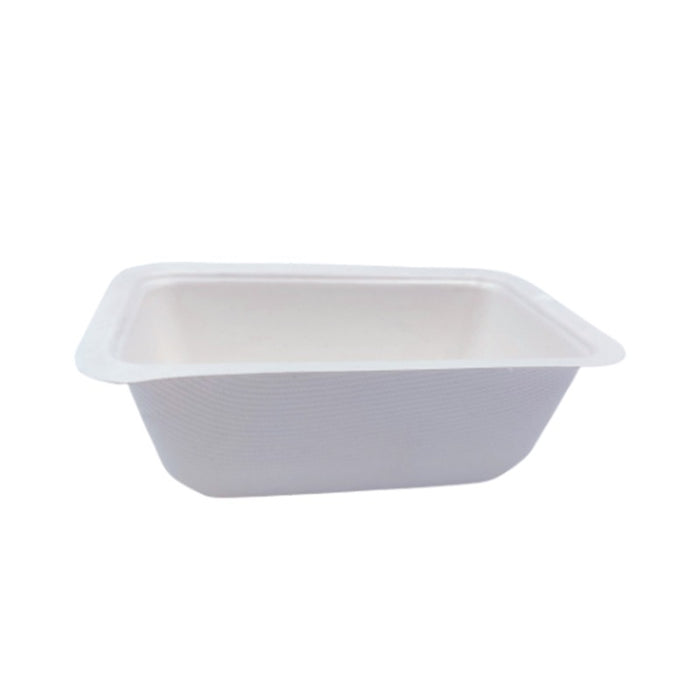 Barquette scellable pulpe laminée PLA  137x95mm H45mm 375ml-600Pcs