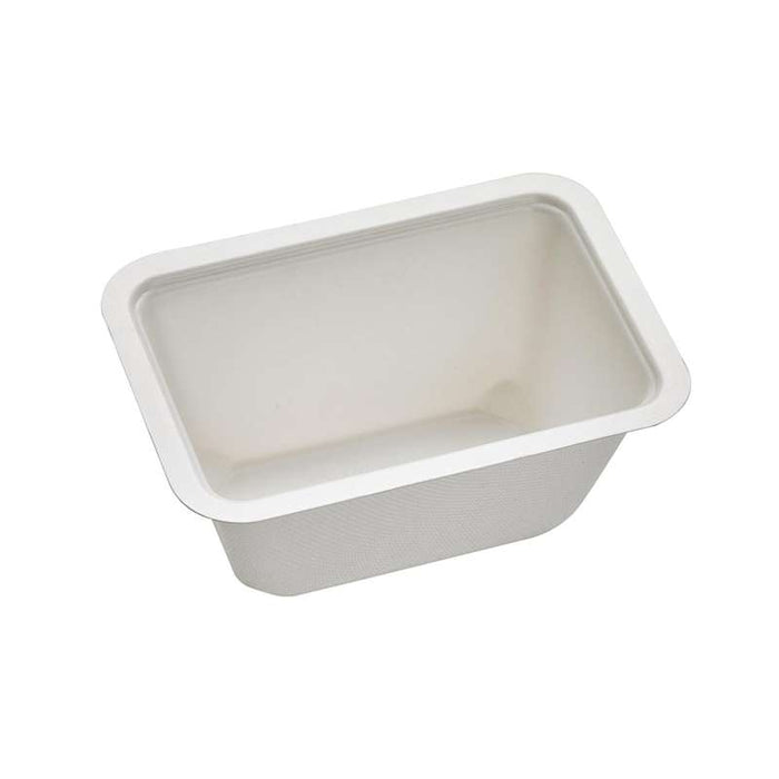 Barquette scellable pulpe laminée PLA  137x95mm H63mm 500ml-600Pcs