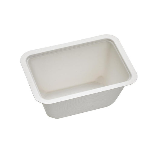 Barquette scellable pulpe laminée PLA  137x95mm H63mm 500ml-600Pcs