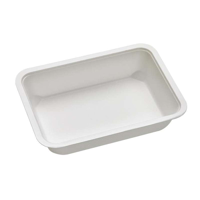 Barquette scellable pulpe laminée PLA  190x137mm H40mm 750ml-400Pcs