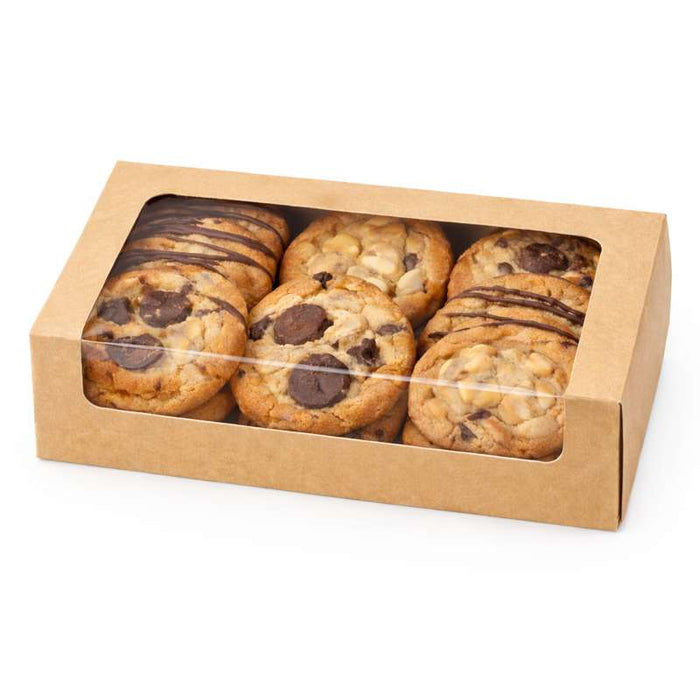Boite carton kraft  laminé  à fenêtre  190x113mm H44mm-200Pcs