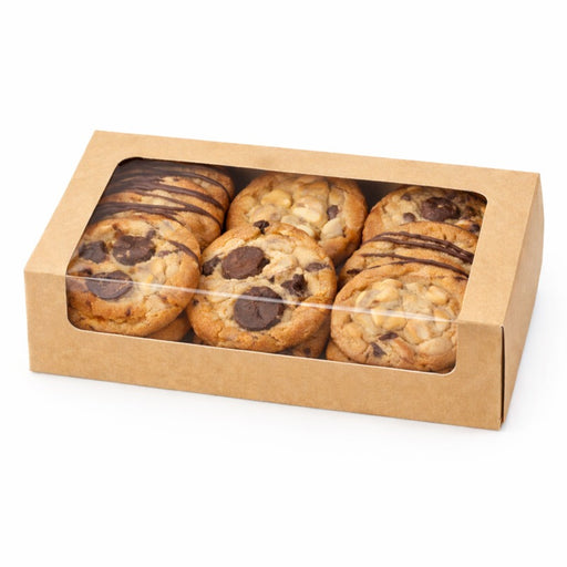 Boite carton kraft  laminé  à fenêtre  190x113mm H44mm-200Pcs