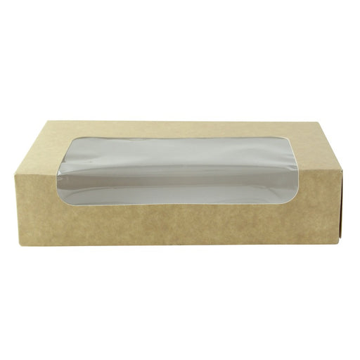 Boite carton kraft  laminé  à fenêtre  190x113mm H44mm-200Pcs