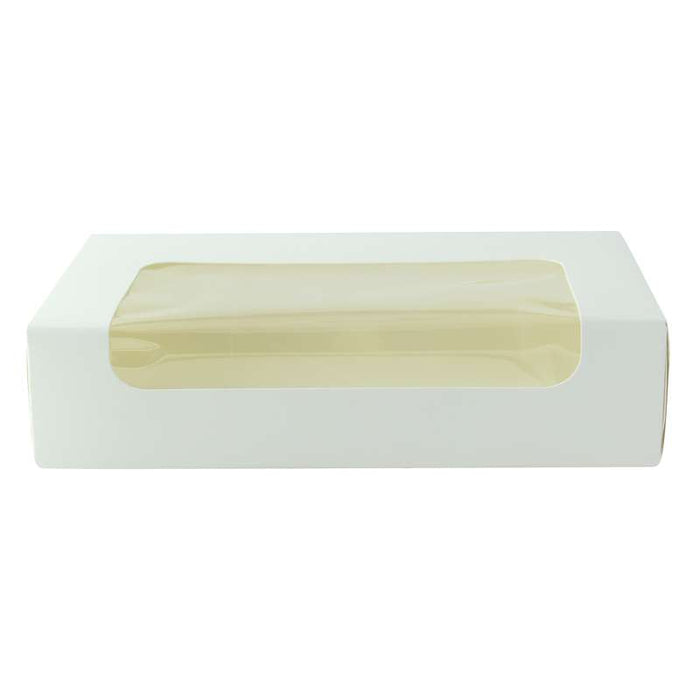Boite carton blanche  laminé  à fenêtre  190x113mm H44mm-200Pcs