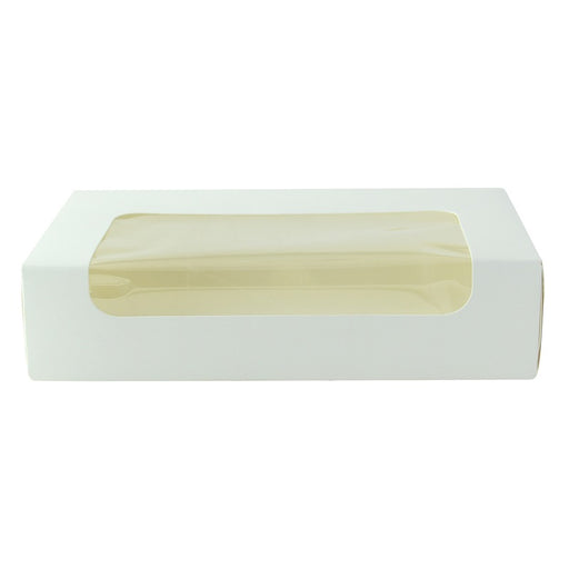 Boite carton blanche  laminé  à fenêtre  190x113mm H44mm-200Pcs