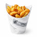 Gobelet snack refermable perforé carton blanc décor journal   H139mm 350ml-1000Pcs