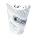 Gobelet snack refermable perforé carton blanc décor journal   H139mm 350ml-1000Pcs