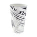 Gobelet snack refermable perforé carton blanc décor journal   H157mm 480ml - 1000Pcs