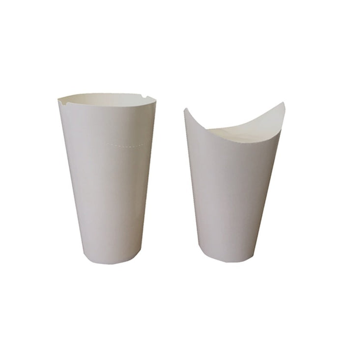 Gobelet snack refermable perforé carton blanc   H157mm 480ml-1000Pcs