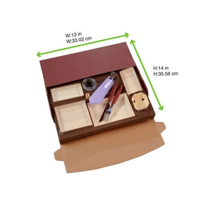 Insert carton marron pour plateaux "Samouraï" et "Klarity" 410x270mm H25mm - 25Pcs