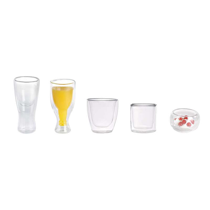 Mini verre borosilicate double paroi "Bibou"  H100mm 60ml-48Pcs