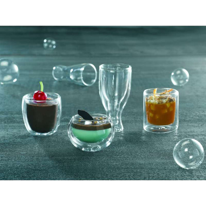 Mini verre borosilicate double paroi "Bibou"  H100mm 60ml-48Pcs
