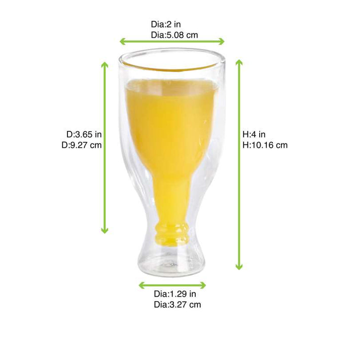 Mini verre borosilicate double paroi "Bibou"  H100mm 60ml-48Pcs