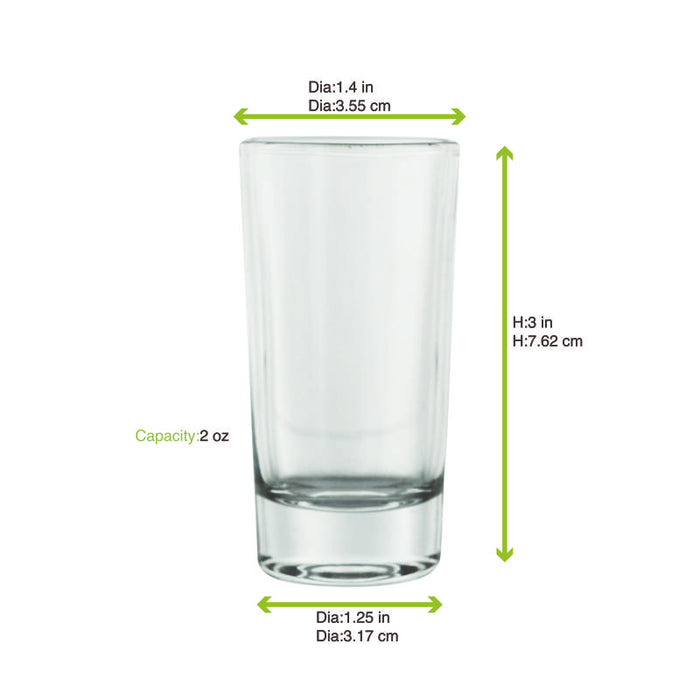 Verre à shot cylindrique   H75mm 60ml - 48Pcs