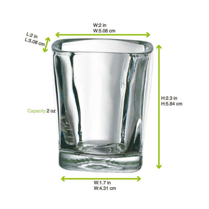 Verre à shot "Quadra" carré Ø50mm H60mm 50ml - 48Pcs