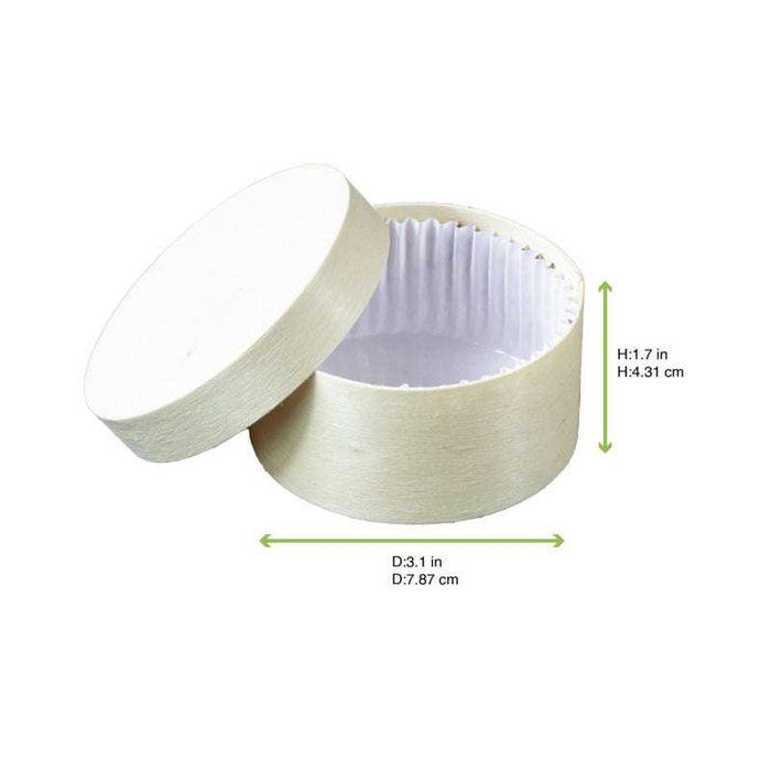 Boîte ronde bois FSC mix + papier ing - cuisson four  H42mm 100ml-120Pcs