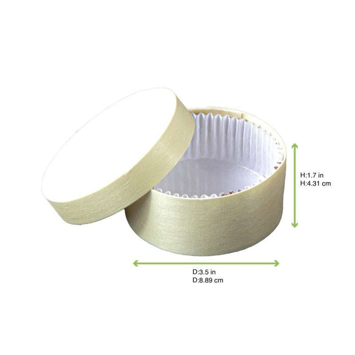 Boîte ronde bois FSC mix + papier ing - cuisson four  H42mm 200ml-120Pcs
