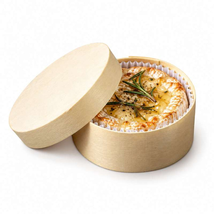 Boîte ronde bois FSC mix + papier ing - cuisson four  H42mm 200ml-120Pcs