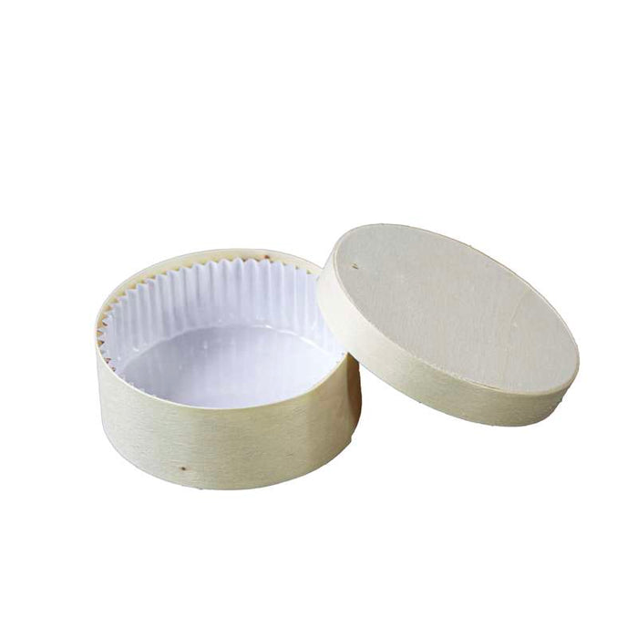Boîte ronde bois FSC mix + papier ing - cuisson four  H42mm 271ml-120Pcs