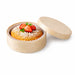 Boîte ronde bois FSC mix + papier ing - cuisson four  H42mm 271ml-120Pcs